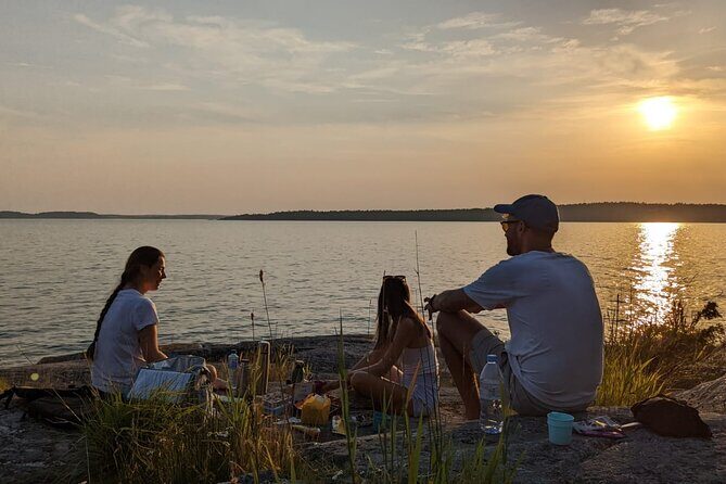 PRIVATE Sunset Kayaking in Stockholm Archipelago Nature Reserve - Pickup, Drive, and Finding the Right Place to Start
