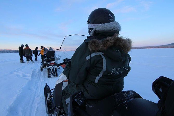 Snowmobile Arctic Adventure - The 30–40 km ride: frozen river lines, forest tracks, and lake crossings