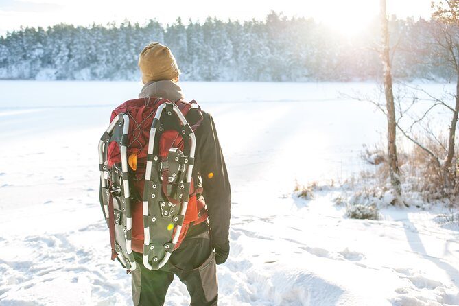 Snowshoe Winter Hike from Stockholm - The setup: Stockholm pickup at Tideliusgatan, then straight into the woods