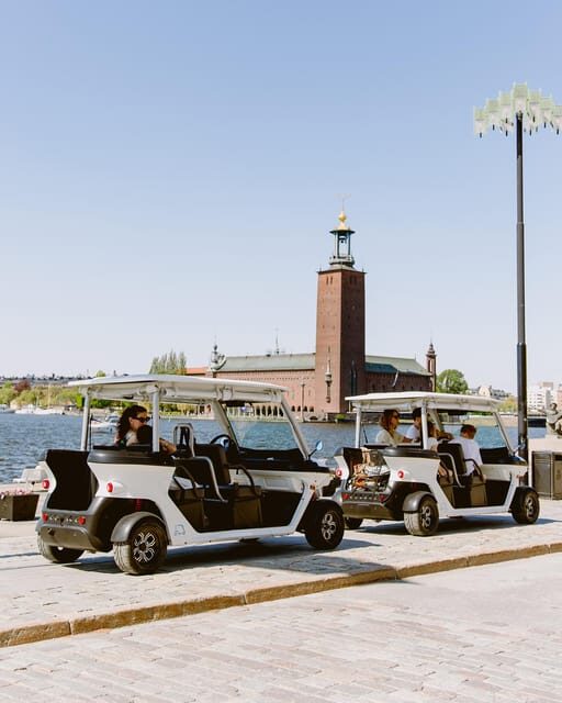 Stockholm Private Golf Cart Tours - Live guide stories and audio in 8 languages: the hearing-friendly setup